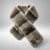 Double-Sided Faux Fur Hat Scarf Set Windproof Plush Hat Scarf Soft Bucket Hat Scarf  For Women