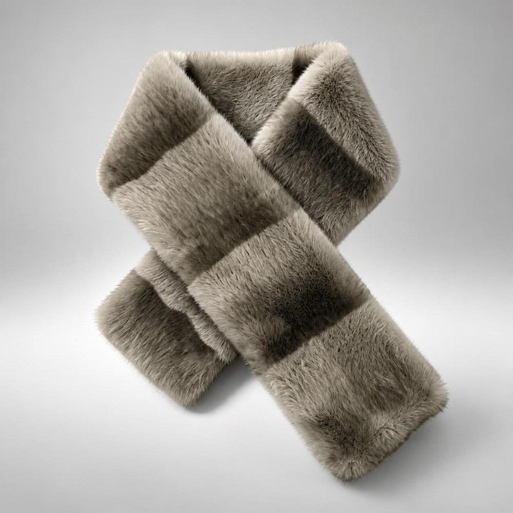 Double-Sided Faux Fur Hat Scarf Set Windproof Plush Hat Scarf Soft Bucket Hat Scarf For Women