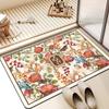 American Flower Light Luxury Advanced Sense Bathroom Absorbent Mat Dirty Non-slip Mat Toilet Quick Dry Good Care Door Mat