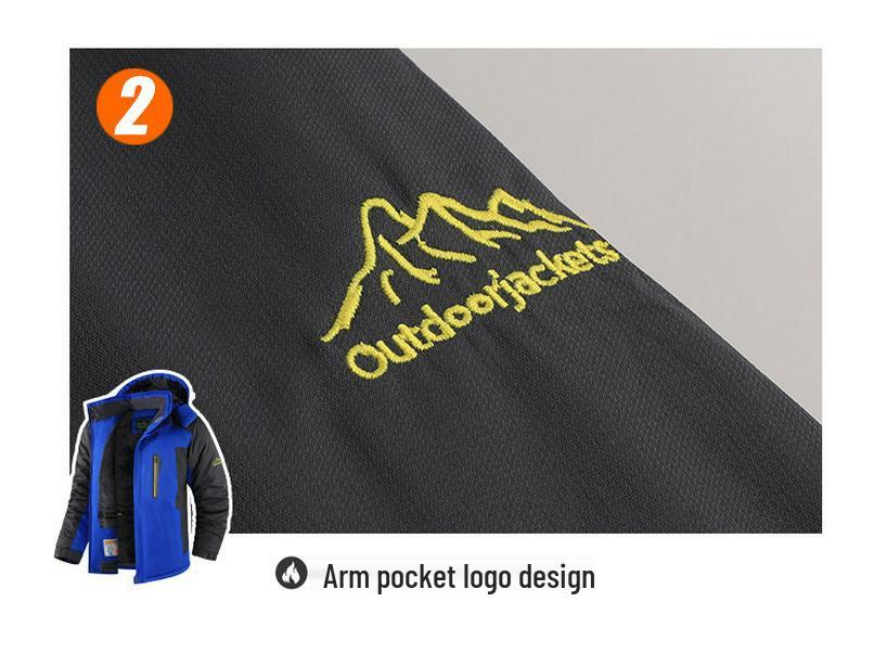 Мужская водонепроницаемая ветрозащитная утепленная куртка с подкладкой из искусственного меха для улицы - Теплый хлопковый стеганый пальто для осени и зимы