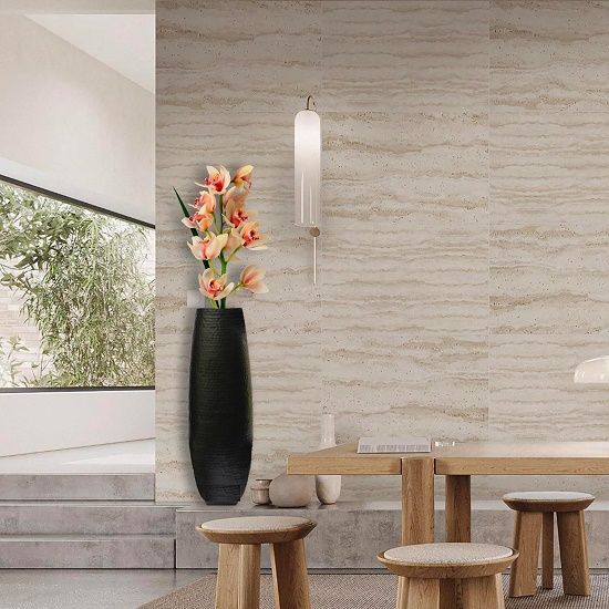 Напольная ваза из кованого железа высотой 24 дюйма - Декоративный акцент ручной работы для современного дома, гостиной, офиса и оформления мероприятий