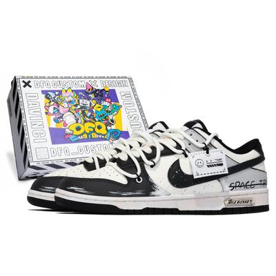 Кроссовки для скейтбординга Nike Dunk Женские Низкие Серый/Белый/Черный CW1590-100(КомандаМ-С-КОРОБКА)