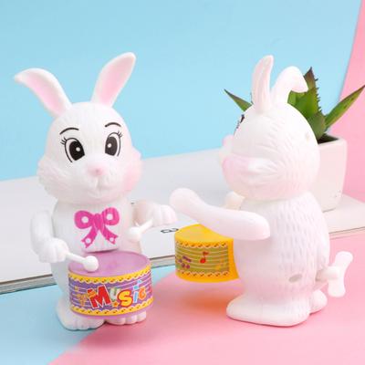 Забавная заводная игрушка, милый мультяшный кролик, собака, слон, барабанная игрушка, детская заводная игрушка в виде животного, развивающие игрушки, детский подарок