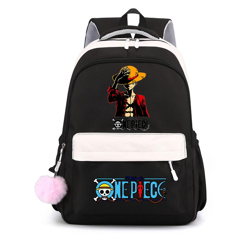 Аниме One Piece Классический Kawaii Рюкзак Милый Мягкий Рюкзак Печатный Мальчик Девочка Школьный Ранец Повседневный Портфель Для Мужчин Женщин Дорожная Сумка Для Отдыха Рюкзак Mochila