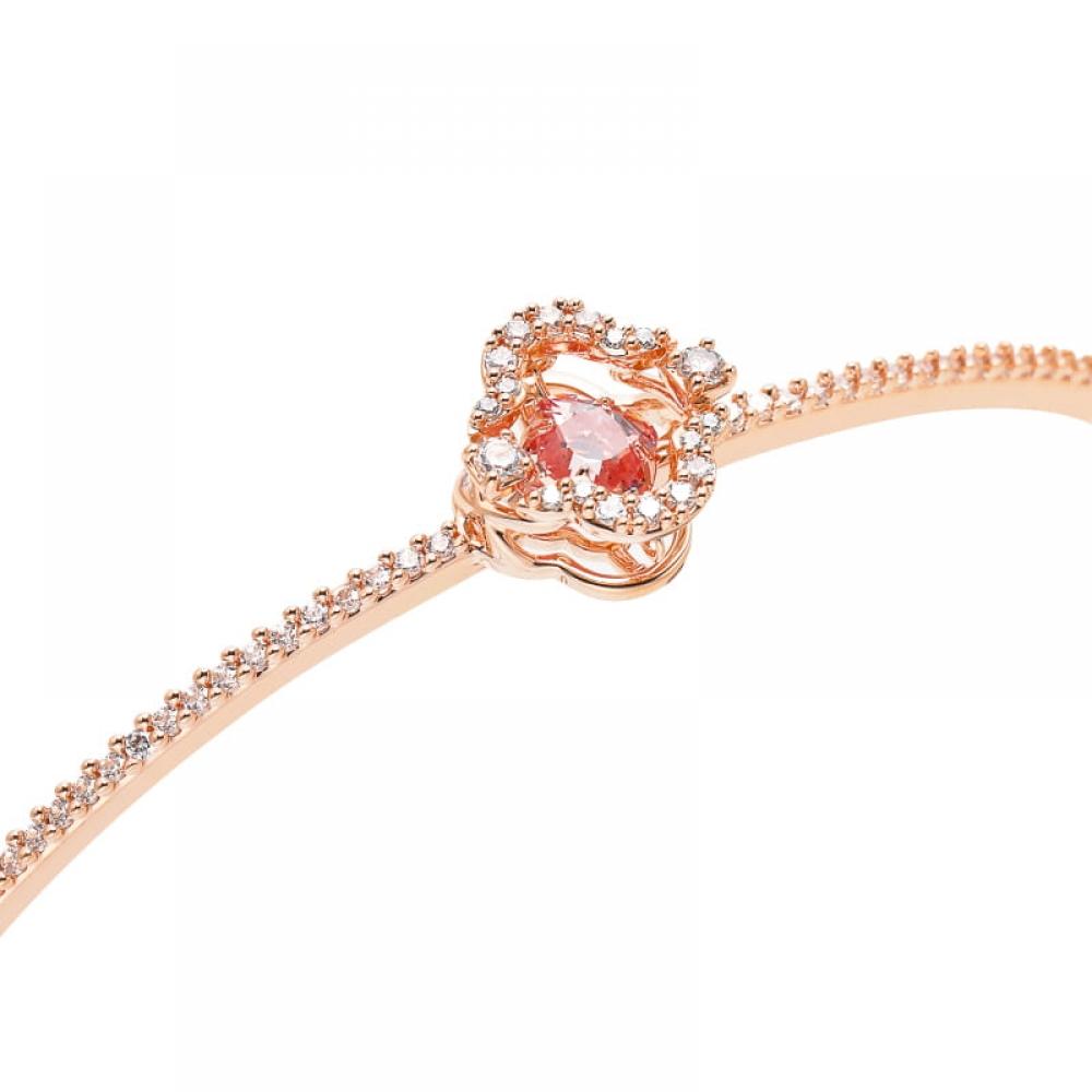 Swarovski 5516476 Браслет-бенгл Una Sparkling Dance Клевер Средний