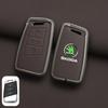 FMO3 Zinc Alloy Leather Car Remote Key Case Cover Protector Shell Fob For Skoda Superb A7 Kodiaq Octavia A7 A8 Keychain Accessories