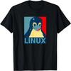 Футболка с графическим дизайном пингвина Tux из Linux