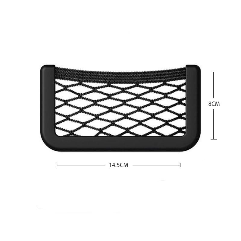 Car Net Bag Phone Holder Storage Net Box Pocket Organizer Auto Emblem For Mitsubishi ralliart Lancer 9 10 ASX Outlander Pajero