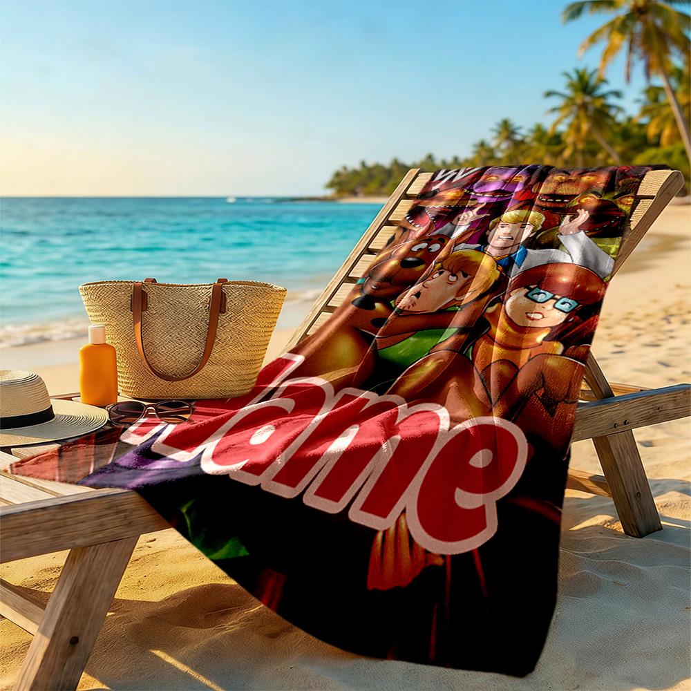 Warnermedia Personalized Text Beach Towel Super Soft Microfiber Quickdry Fabric Suitable for Swimming Gym Camping Yoga Vacation
