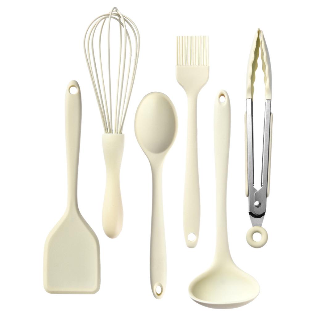 Mini silicone kitchenware set home small baking tools food spatula oil brush scraper set kitchen tools.
