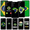 Чехол для телефона с футбольным флагом Бразилии для Samsung Galaxy S23 S22 S21 S20 FE Ultra 5G S10 S10E S9 S8 Plus 10 20, мягкий чехол