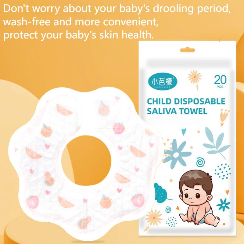 Одноразовые нагрудники для младенцев, вращающиеся на 360°, мягкие детские слюнявчики, водонепроницаемые и маслостойкие, дорожные бумажные нагрудники для младенцев, мальчиков и девочек