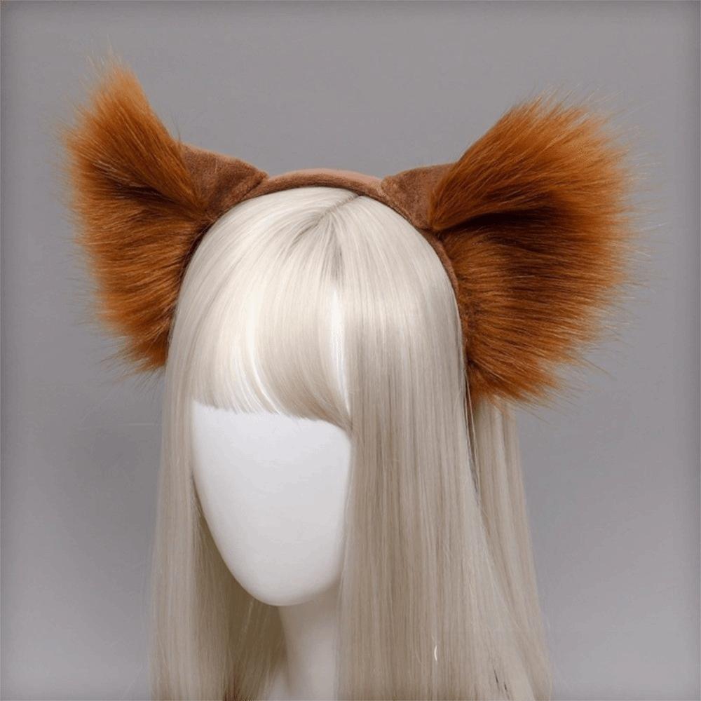 Cat Ears Hair Band Cute Plush Animal Ears Headwear Headwear Plush Headband Party