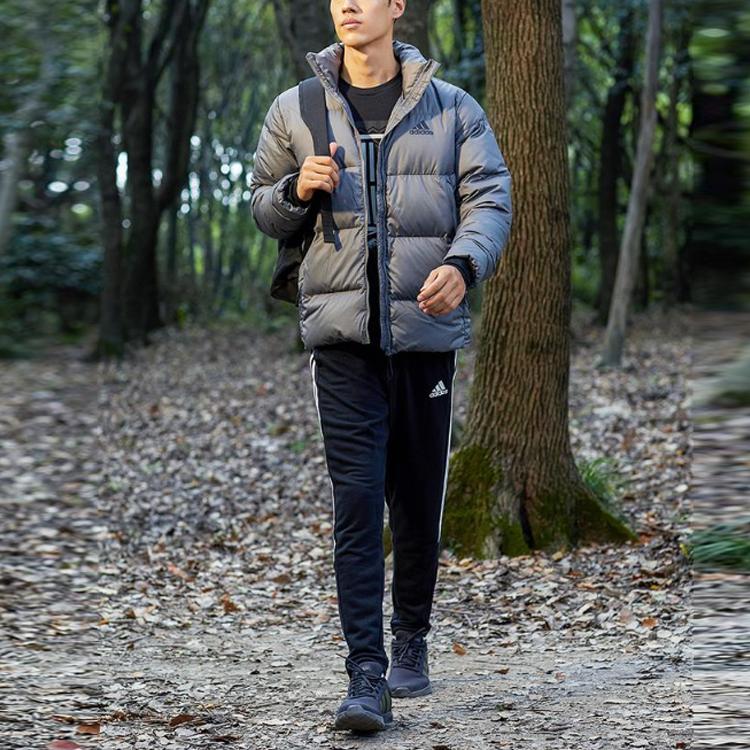Adidas Outdoor Sports Warm Down Jacket Winter Men Outerwear Gray GV5349