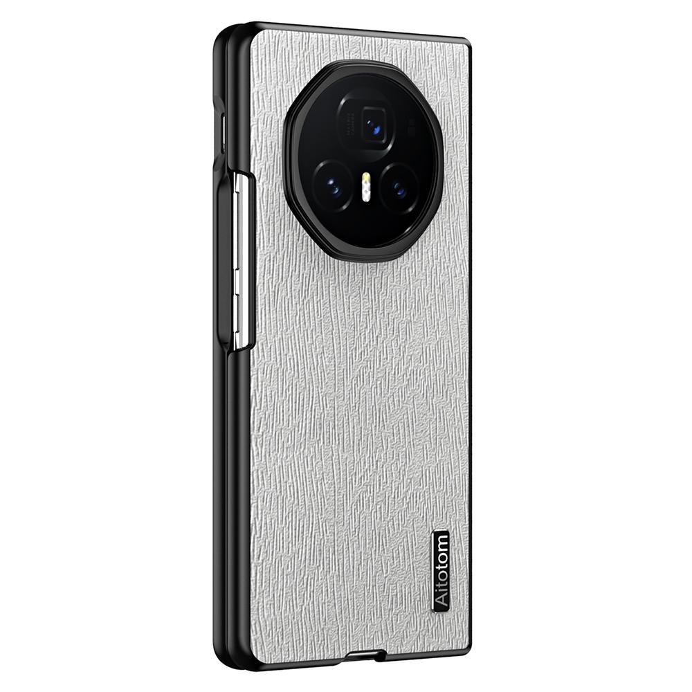 Для Honor Magic V5 5G Чехол Текстура дерева Покрытый ПУ кожей ПК ТПУ Чехол для телефона