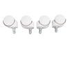 Low Roller Seat PU Leather Low Stool Mute Wheel Swivel Low Height Round Roller Chair For Home Office Garage Shop White