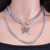 Vintage Multi Layered Gold Color Portrait Chain Chokers Necklace for Women Fashion Coin Thick Chain Pendant Necklace Jewelry