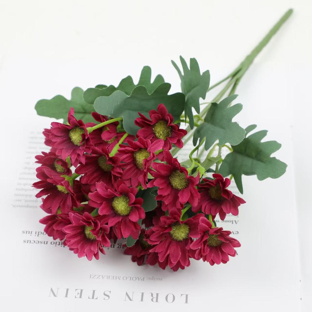 5 букетов искусственных шелковых гербер: Реалистичные искусственные букеты для улицы/дома, сада, крыльца, декора вазы для стола (многокрасочный)