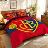 Footballclub Basel Pattern Bedding Quilt Set Quilt Cover Pillowcase Home Birthday Gift(1 * duvet cover + 2 * pillowcase, without core)