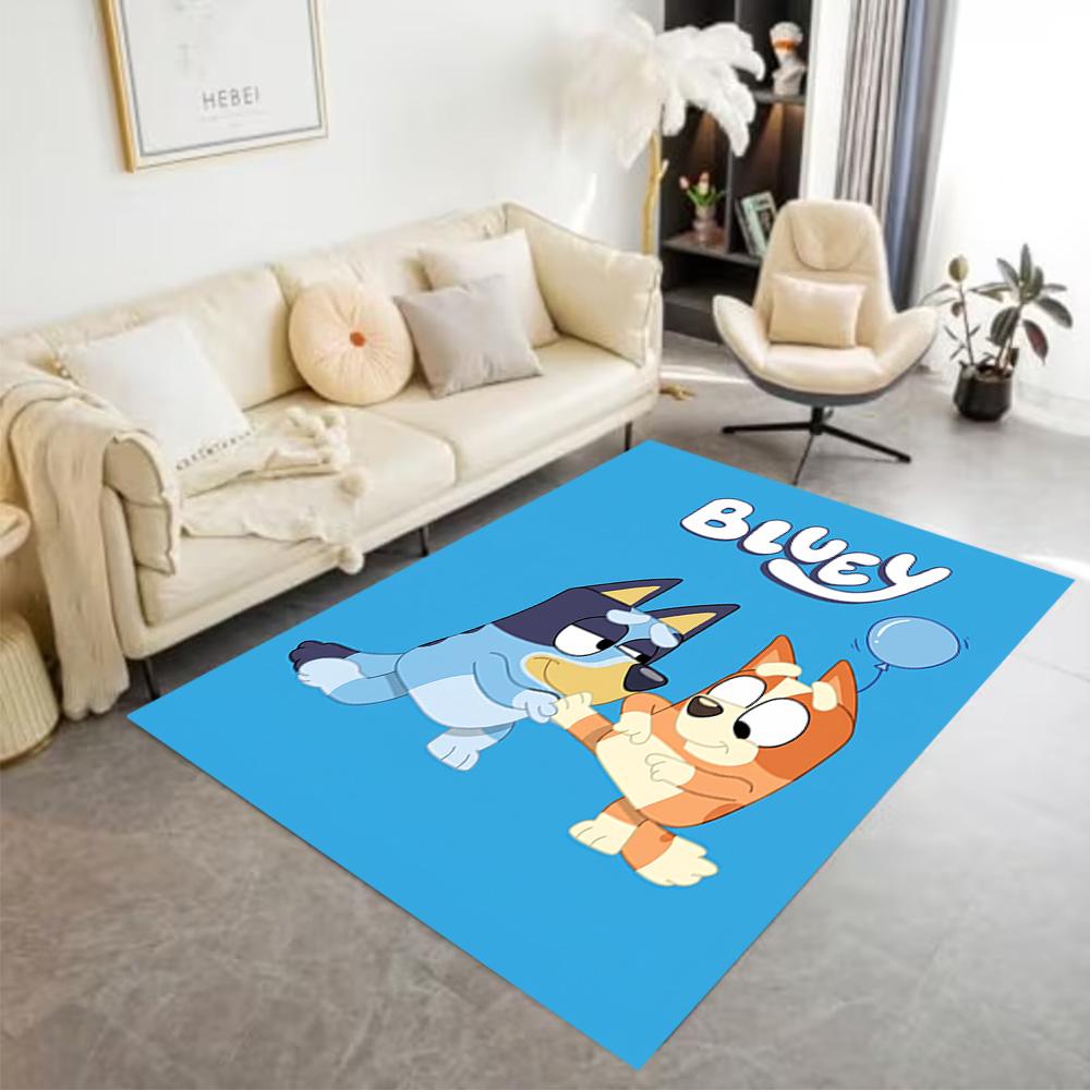 Bluey's Colorful Pals Carpet Suitable for Foyer Playrooms Dining Room Study room Antislip Carpet Office home decor Gift for Festivals