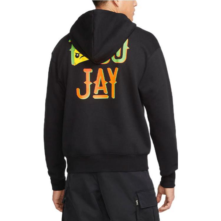 Jordan Толстовка с капюшоном с мультяшным узором и буквенным принтом, мужские топы, черный DV5535-010