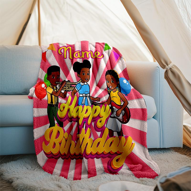 Personalized Custom Name Blanket - Gracies Corner Print Design,Blanket for Sofa,Bed,Travel,Camping - Soft and Warm, Great Gift