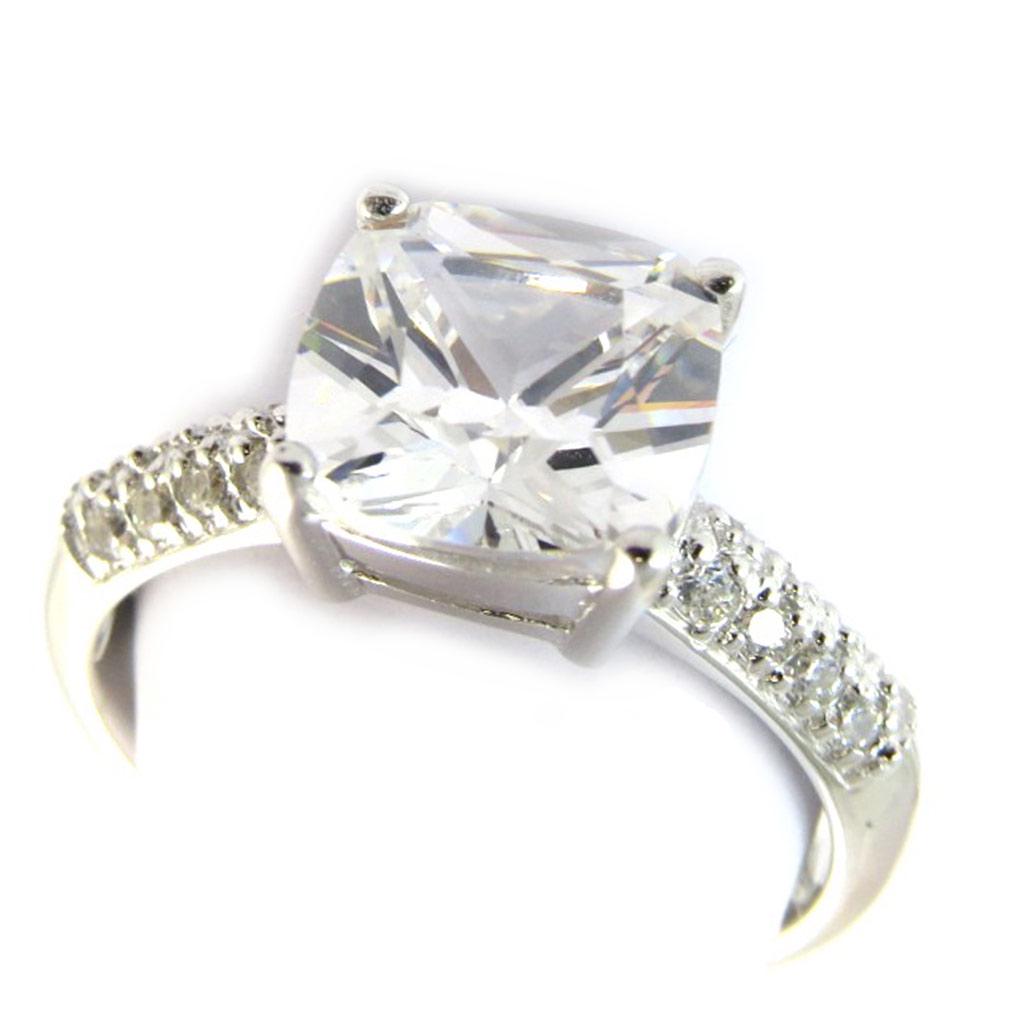 Bague Argent 'Sissi' blanc