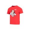 Cartoon Print Vintage Dopamine Crew Neck Pullover Running Short Sleeve T-Shirt With Drop Shoulders Men Tops Red 676699-11