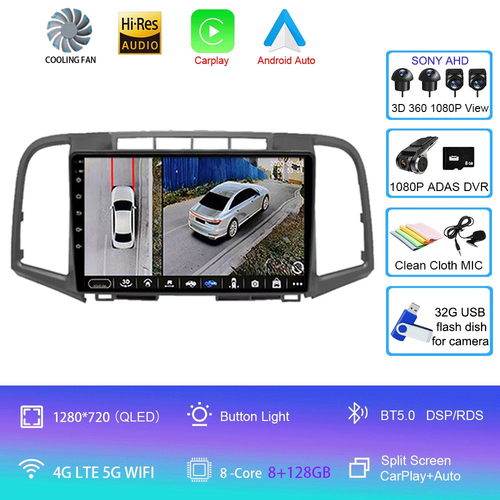 Для Toyota Venza 2008 - 2016 QLED DSP Android 14 автомобильный радиоприемник Smart Multimedia Video Player Auto Stereo Navi GPS головное устройство
