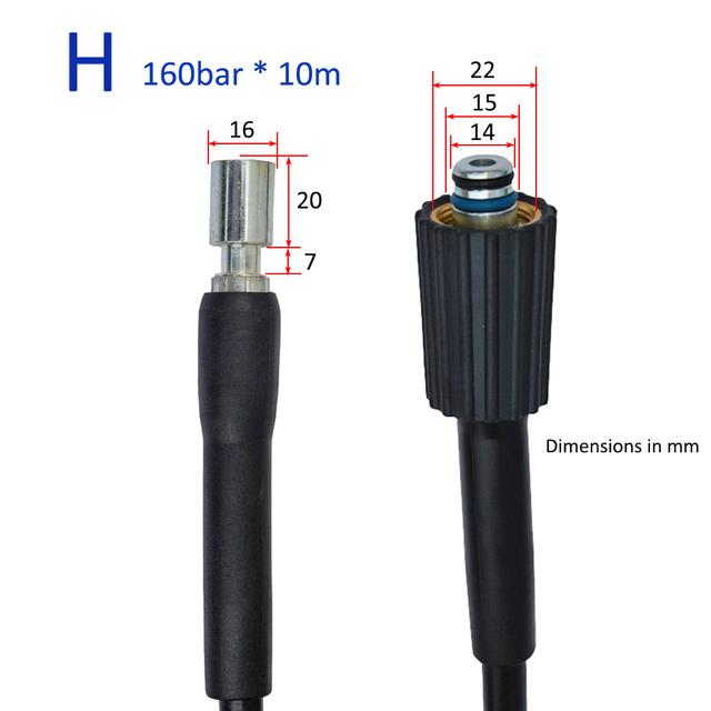 Customizable Length High Pressure Washer Hose Car Wash Water Cleaning Hose Extension Hose Cord Pipe for Karcher K2- K5 Car Washe