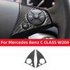 Для Mercedes Benz C CLASS W204 2007-2014 Панель Кнопок Рулевого Колеса Декоративная Рамка Наклейка из Углеродного Волокна Аксессуары для Интерьера
