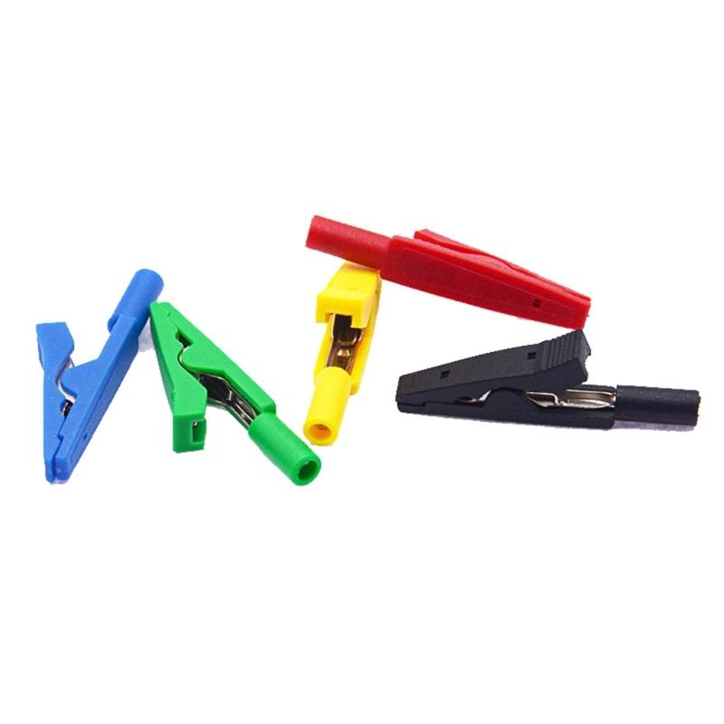 High Conductivity 2mm 10A Alligator Clip Secure Grip Clamps for Electronics Testing and Circuitry