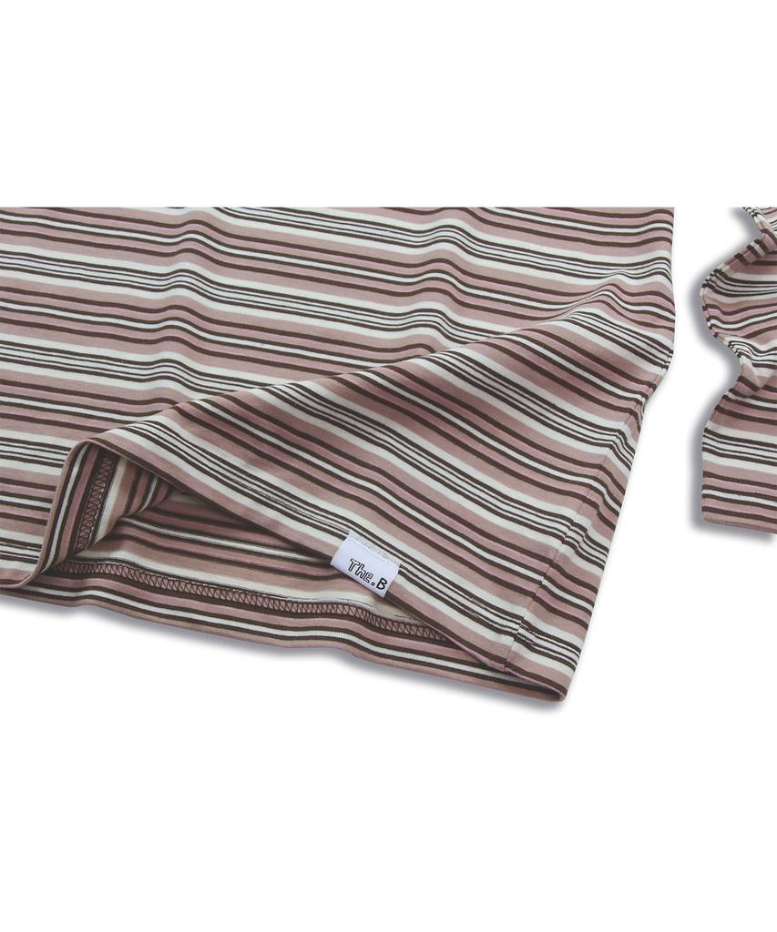 BLUFF The.B Euro Vintage Striped Long Sleeve [Pink/Brown]