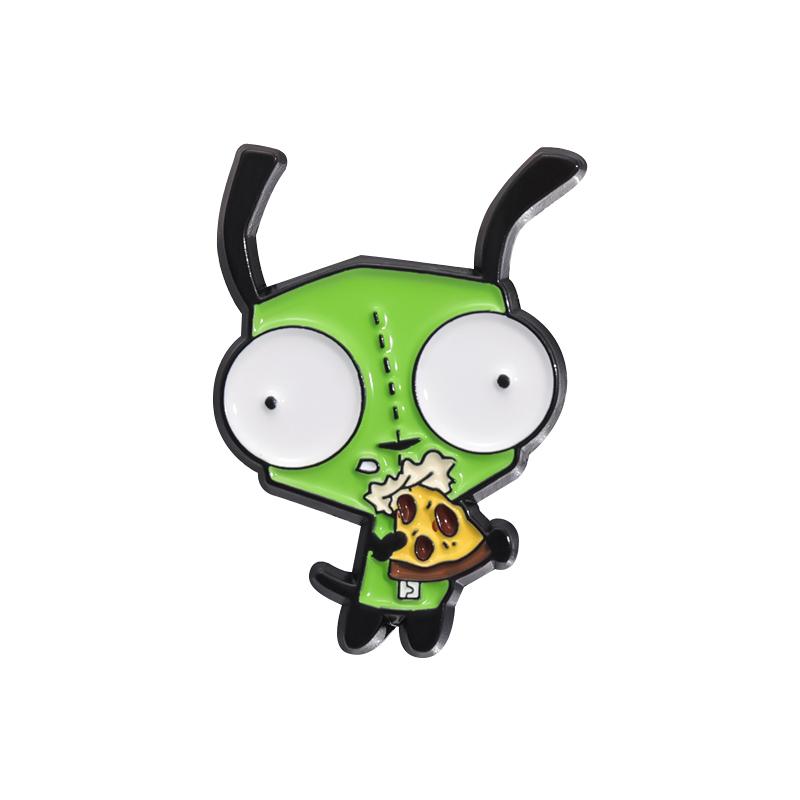 Invader ZIM Enamel Pins Custom Cartoon Dib Pig Brooches Lapel Badges Anime TV Series Jewelry Gift for Fans Friends