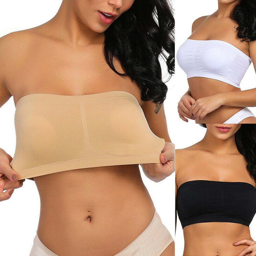 Women's Tube Top Strapless Bandeau Bra Underwear Women Bralette Seamless Strapless Tops Hollow Wrapped Chest Bras
