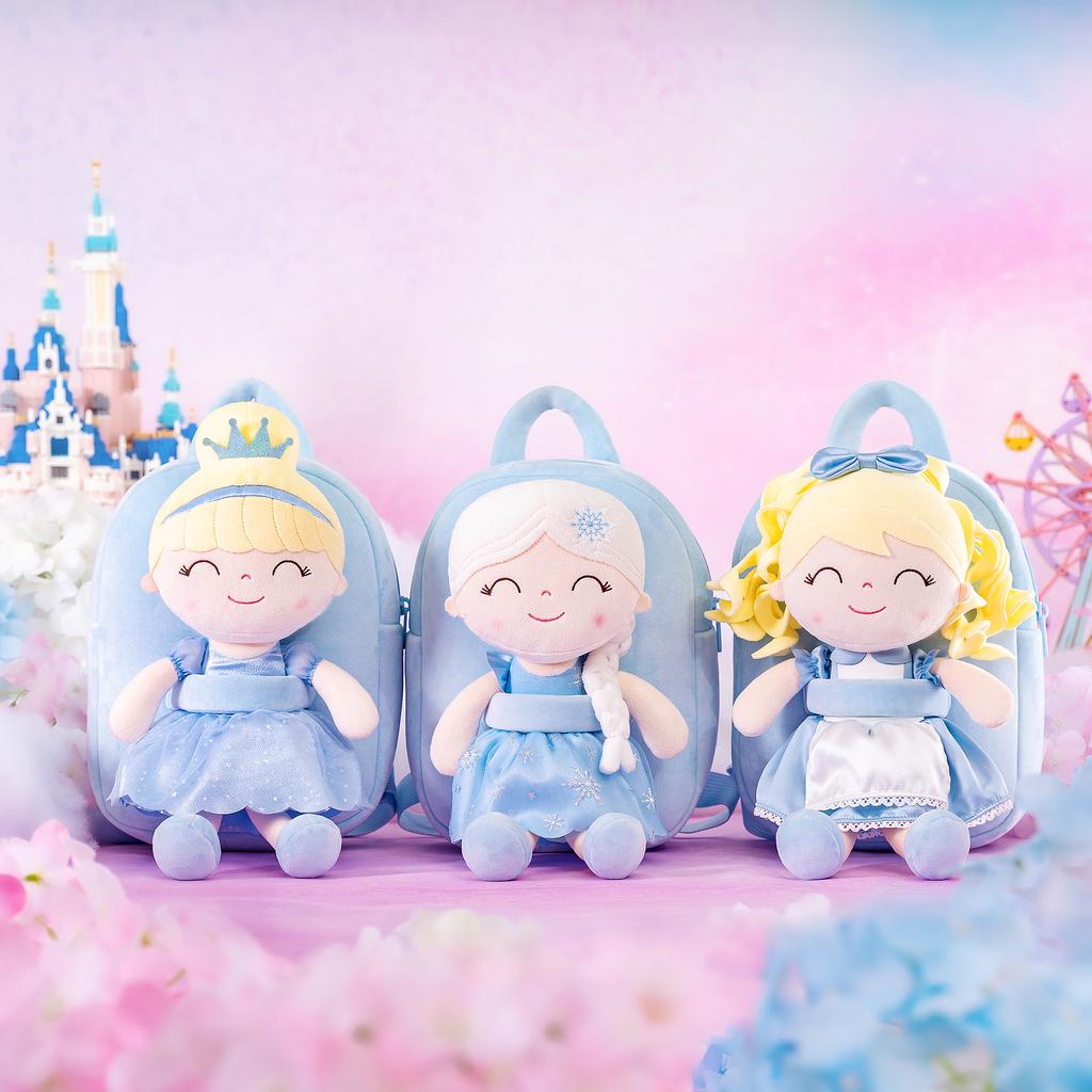 9 дюймов плюшевые рюкзаки принцессы куклы рюкзак для маленьких девочек фиолетовый первый подарок на день рождения для маленьких девочек