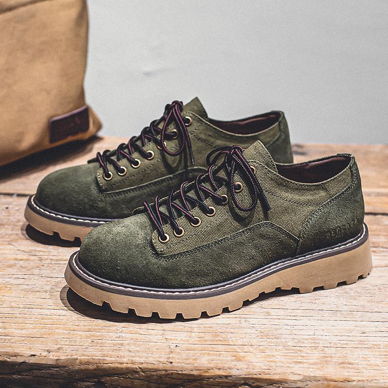 2024 Итальянский Бренд Модные Новые Мужские Рабочие Ботинки Ретро Желтые На Толстой Подошве На Шнуровке Мужские Оксфорды Обувь для Пешего Туризма