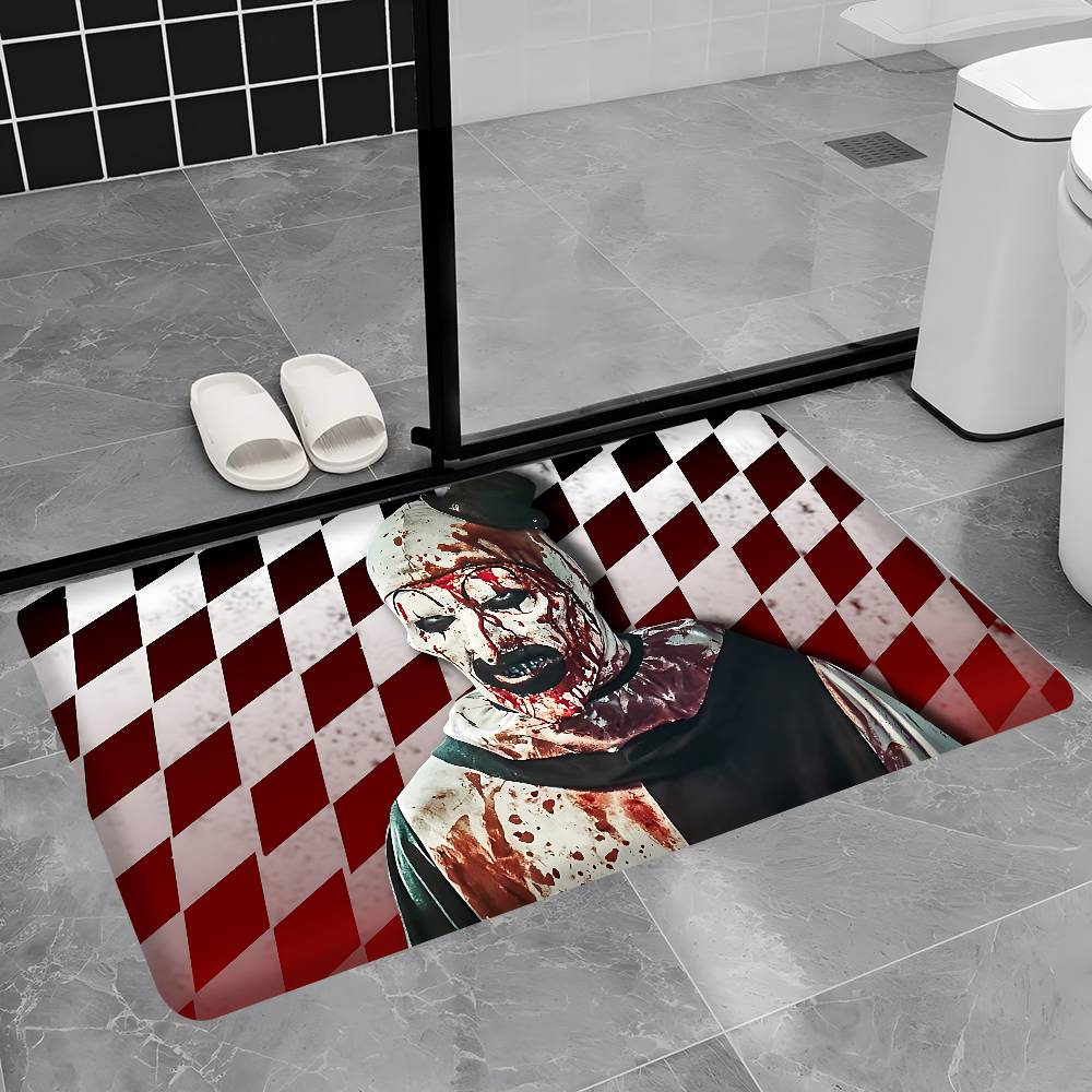 Horror Movie Terrifier Entrance Door Mat Washable Non-Slip Living Room Sofa Chairs Area Mat Kitchen Welcome Doormat