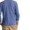 Polo Ralph Lauren FW22 Однотонная сетчатая рубашка поло с длинным рукавом и вышитым логотипом, мужские топы синего цвета MNPOKNI16822282-420