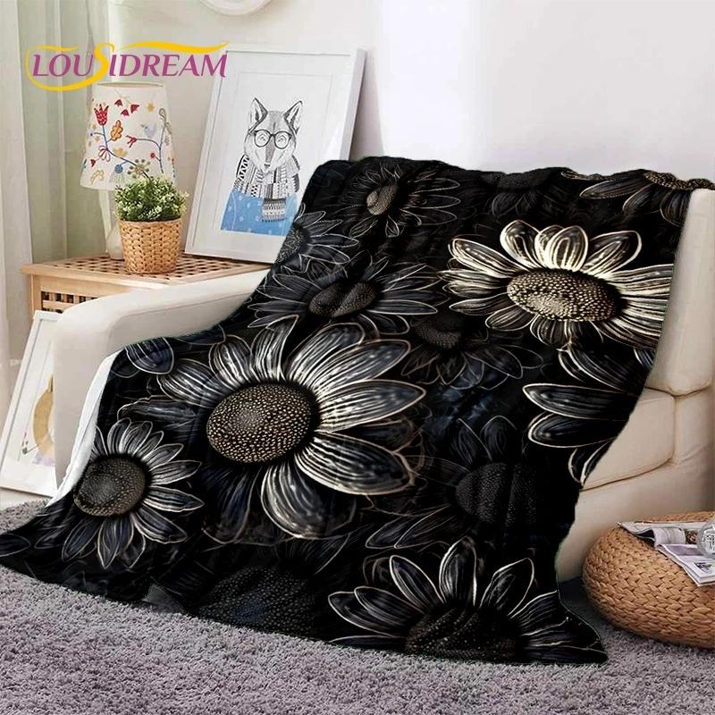 Мягкое фланелевое одеяло Dream Sun Flowers Nordic Daisy для кровати, спальни, дивана, пикника, плед для покрывала, отдыха на свежем воздухе, сна, подарок