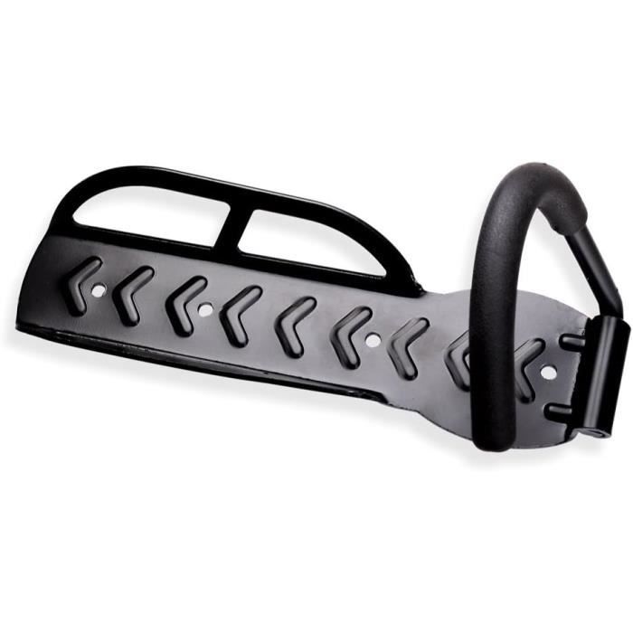 Support Mural Pour Vélo - Schramm - 4 Vélos - Acier Robuste - Couleur Noir - 25,5x7,5x14,5 Cm