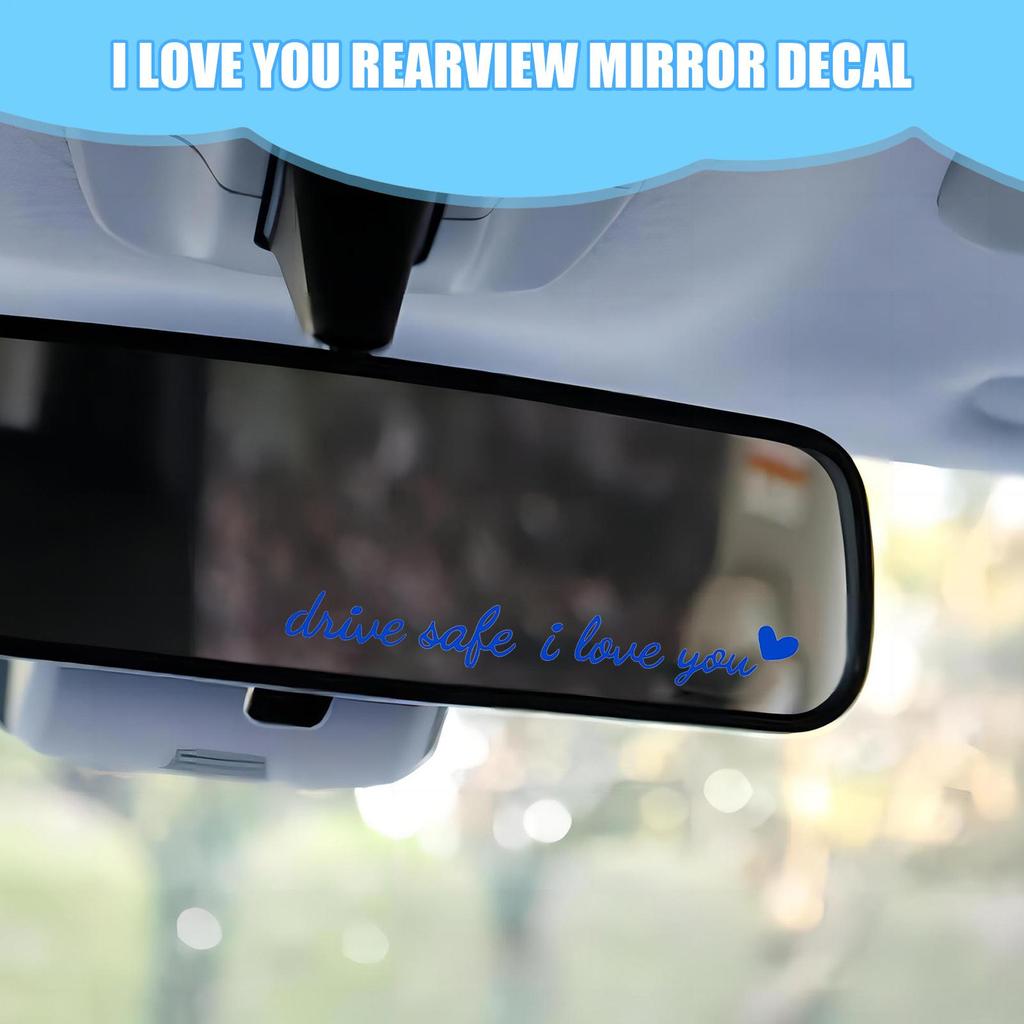 Наклейка на зеркало заднего вида автомобиля Езжай безопасно Я люблю тебя Наклейка на зеркало заднего вида Милые аксессуары для автомобиля На приборную панель Лобовое стекло Окно Скутеры