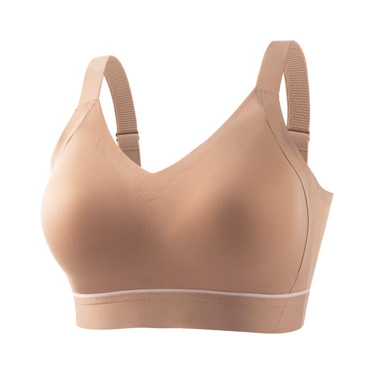 Высококачественный бесшовный спортивный бюстгальтер для женщин: Присборенный, тонкий, без оправы, регулируемый — идеально подходит для большой груди и обеспечивает боковую поддержку
