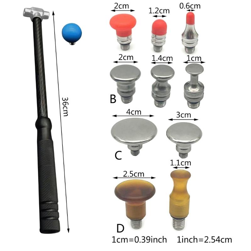 Нескользящий молоток Инструменты для удаления вмятин на автомобиле Инструмент для удаления вмятин без покраски Инструменты для ремонта автомобилей