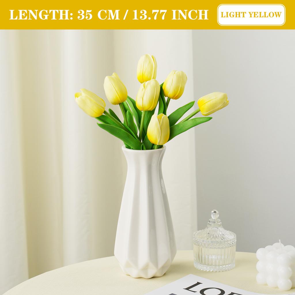 3 шт. Искусственный букет тюльпанов Реалистичные цветы на длинном стебле для свадебного декора сада Домашняя ваза Центральный элемент Подарок на День матери