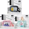 Portable Large Makeup Bag With Waterproof Pvc Material For Travel And Bathroom Storage