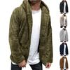 Hoodie For Men Oversized Hooded Coats Jacket Sweater Tops Outwear Autumn Winter Button Down Cardigan