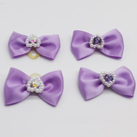 14Pcs Dogs Hair Ties Faux Pearls Embellishment Head Decoration Soft Texture Fashion