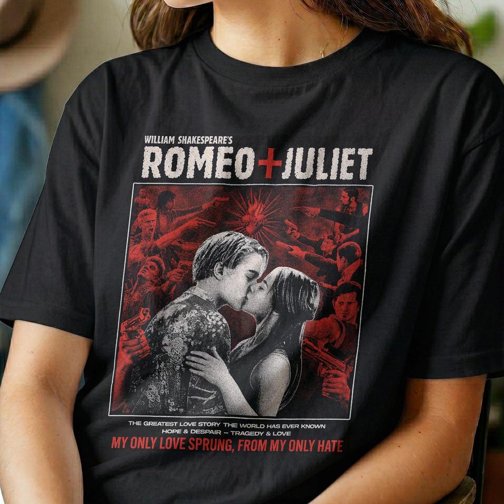 Romeo Juliet T-Shirt | Leonardo DiCaprio Shakespeare Kiss Unisex Tee