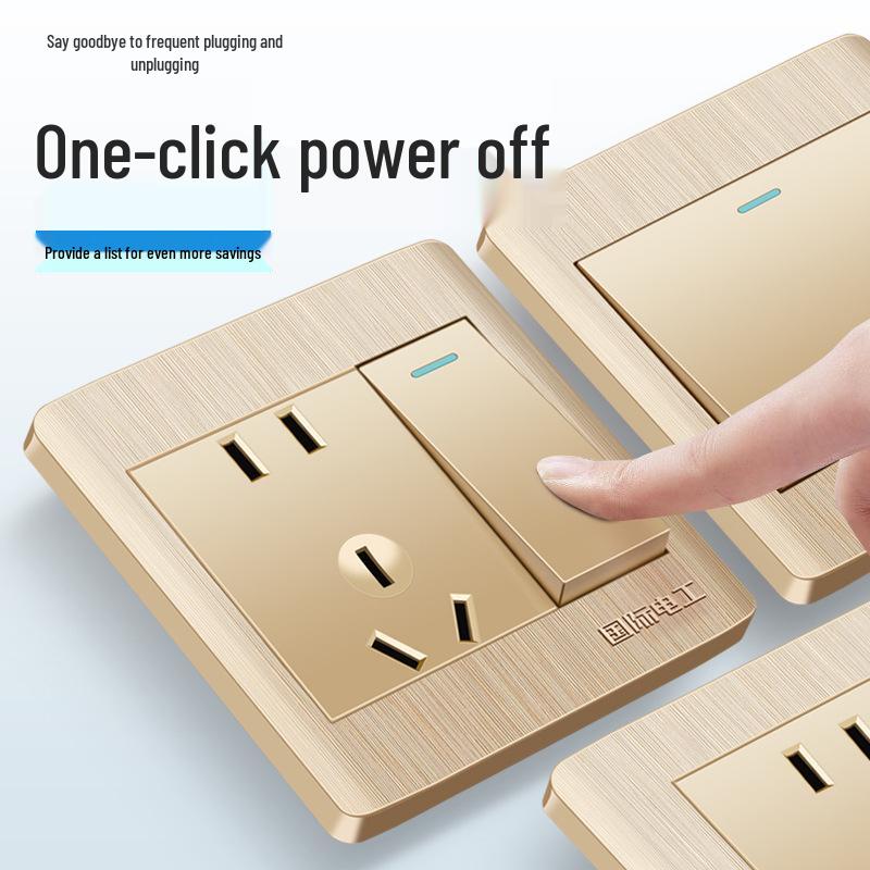 Встраиваемая настенная панель выключателя и розетки типа 86 с USB и многоконтактными силовыми розетками